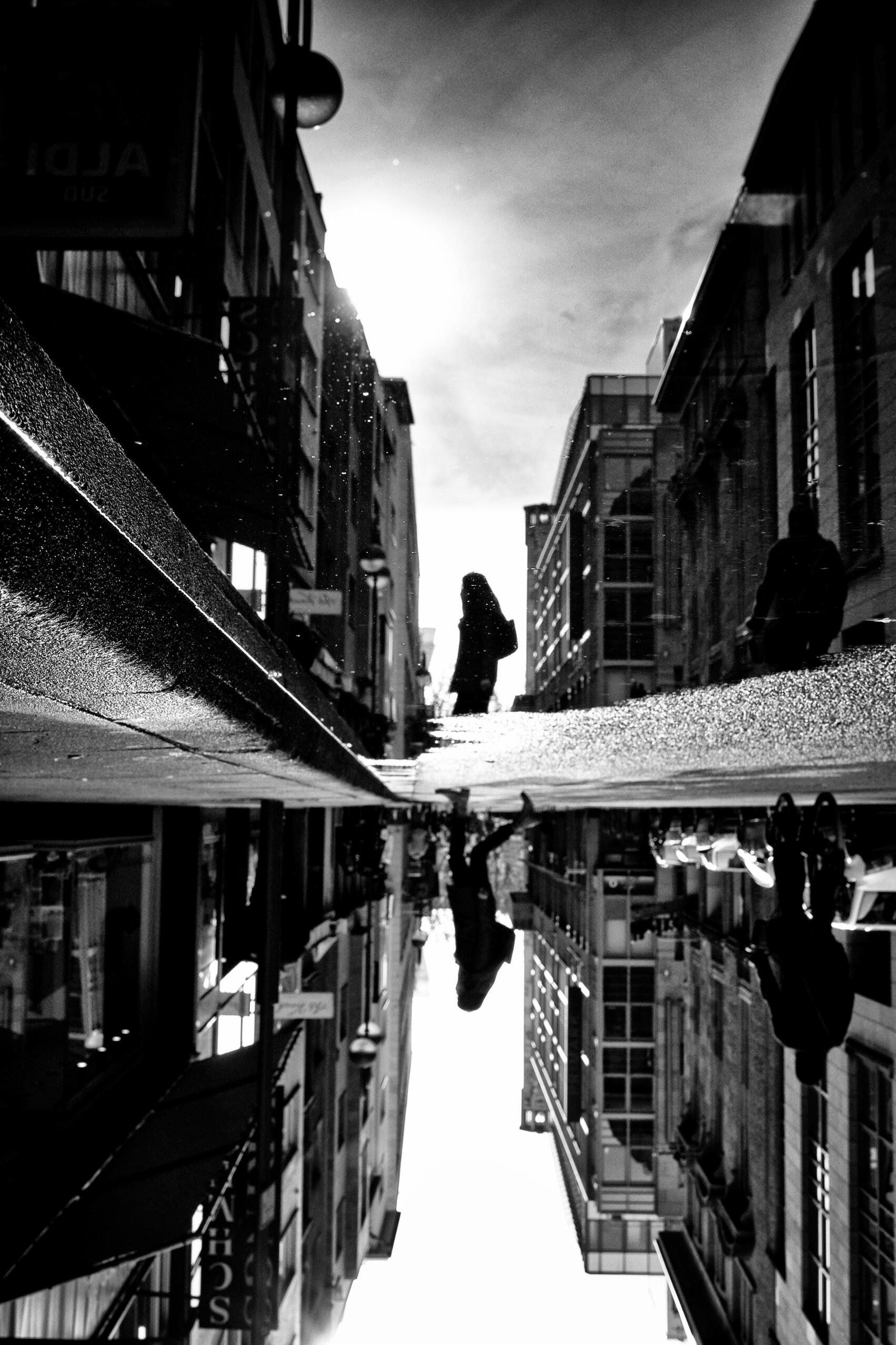 Cologne Noir 6 Award-winning black and white street photograph from the Cologne Noir series, part of the Cologne City Museum collection, by Franck Prevot